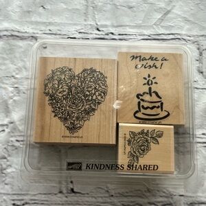 Stampin' Up! Floral and Cake Wooden Stamp Set